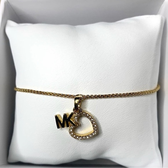 Michael Kors Jewelry - Michael Kors Yellow Gold Heart Bracelet BRAND NEW